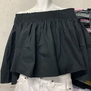 Black off shoulder blouse